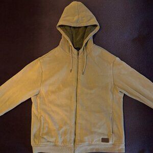 Cotton On Beige Zip-Up Hoodie | Sherpa Lined | Unisex